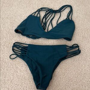 Mikoh Deep Blue Strappy Bikini